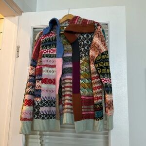 Anthropologie patchwork cardigan